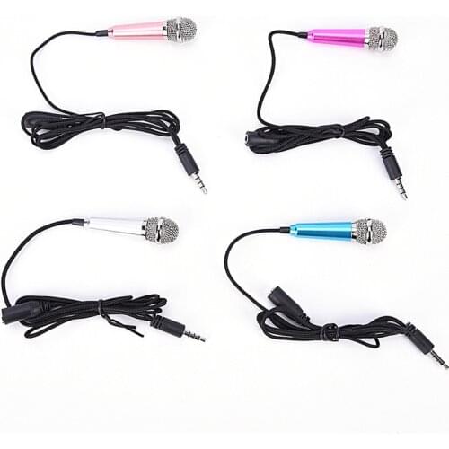 Portable Stereo Studio Mic KTV Karaoke Mini Microphone For Cell Phone Laptop PC Desktop Small Size Mic
