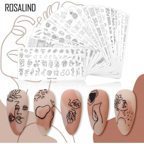 ROSALIND Nail Stamping Plates Wacky Characters Pattern Nail Art Plate Stencil Line Pictures Christmas Theme Image Plates Mold
