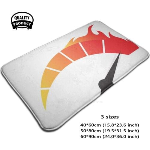 Speedometer 3D Soft Non-Slip Mat Rug Carpet Foot Pad Speedometer Fire Fire Speedometer Automobile Fast Flames Flame Speedometer