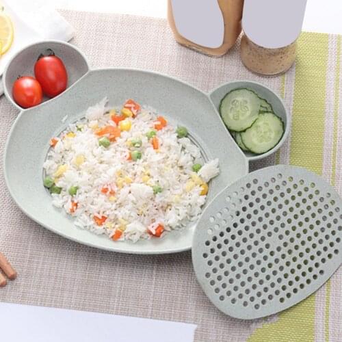 Plate Convenient Creative Household Drain Double-Layer Dish for Daily Kitchen Accessories Tools Tableware