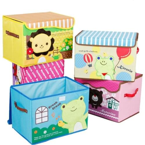 Waterproof foldable oxford fabric cartoon toy storage box home storage case