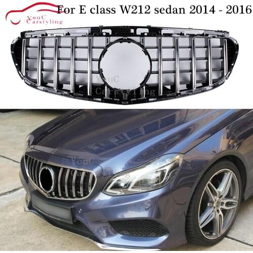 W212 GT grille Front Bumper Racing Grill Mesh for Mercedes E class W212 4-door Sedan facelift 2014 2015 2016 E200 E300 E350