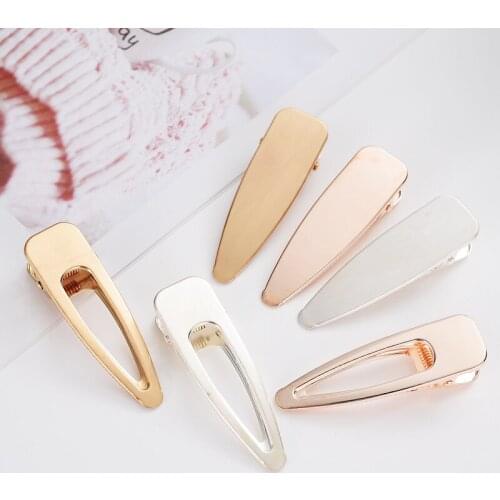 Fashion Metal Duckbill Clip Alloy Side Clip Fashion Wild Hair Clip Simple Accessories For Women Girls Hairclip Headwear