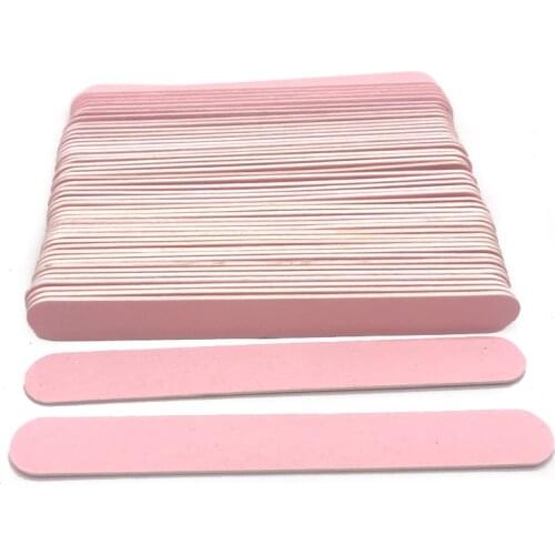 200X Strong Thick Nail File Wooden Dispoable Sanding Pink 15cm Nails File Accessories Gel Polish Files Salon Tools Wholesale