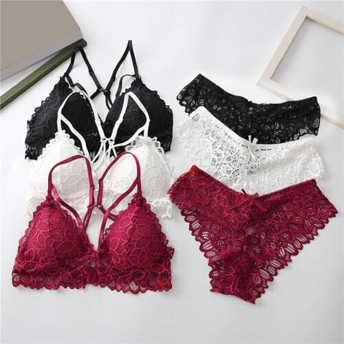 2020 Fashion Sexy Lace Underwear French Bra Set Comfortable Women Bras Lingeries Ladies Underwear Suit For Female Wholesale