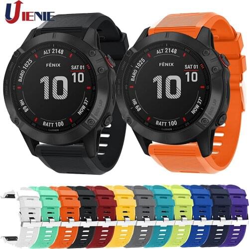 26mm Silicone Watchband Strap for Garmin Fenix 6X 5X Plus/3/3HR/D2 Bravo Watch Wristband Quick Release Easy Fit Sport Correa