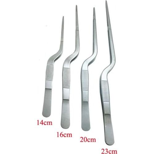 3Pcs/Set Tweezers Atraumatic Forceps Angled Clamp Stainless Steel Tool Curved Tweezer Ear Nose Clip Eyelash Remover Cleaner