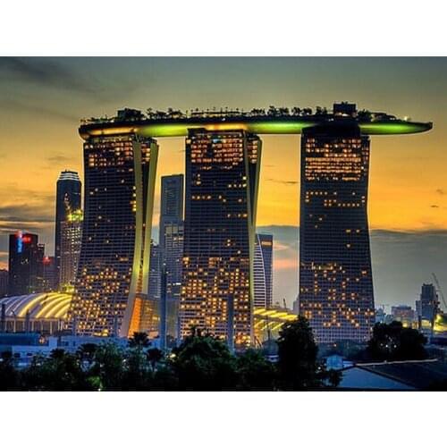 5D Diy Diamond Painting Landscape Building Cross Stitch Home Decor Full Rhinestones Mosaic Inlay Diamond Embroidery Handcraft