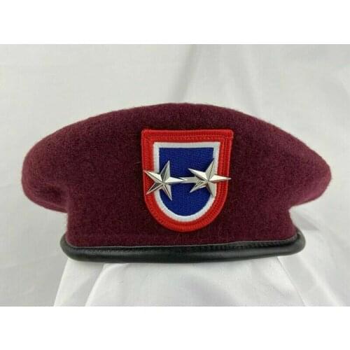 Us Army 82nd Airborne Division Wool Beret Officer 2 star Major General Rank Hat armyshop2008