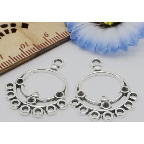 Free Ship 200Pcs Silver Plated Connectors Pendant Charms Jewelry Finding 27x22mm NEW