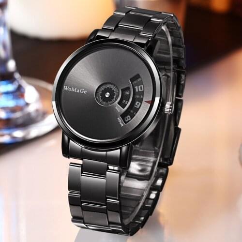 Fashion WoMaGe Brand Clock Men Watches Full Stainless Steel Creative Mens Male Wristwatch Luxury Mens reloj mujer bayan saat