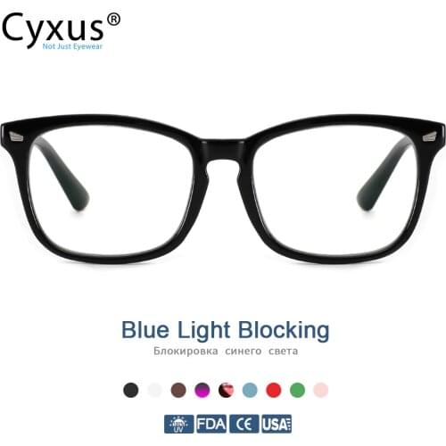 Cyxus Blue Light Blocking Computer Glasses Anti UV Fatigue Headache Eyeglasses Clear Lens Gaming Eyewear for Mens Women 8082