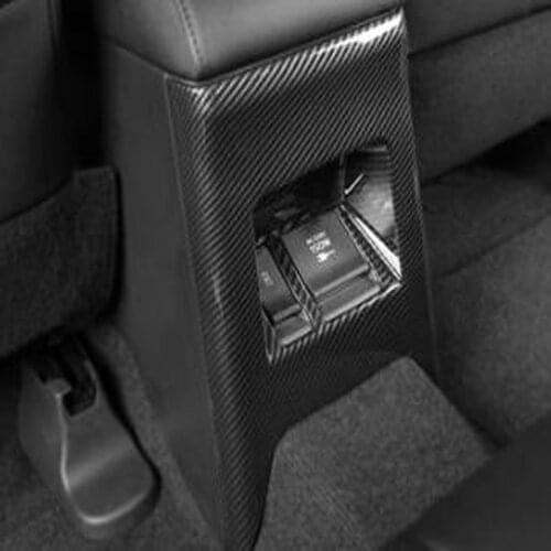 For Mitsubishi Pajero sport Montero sport 2019 2020 2021 Carbon Fiber Car Interior Rear Seat Air Vent Outlet Cover Trim Styling