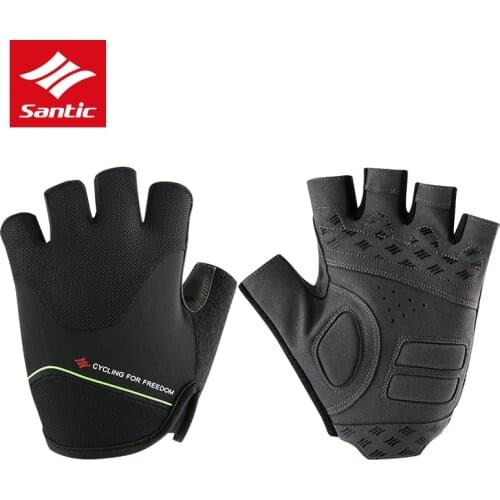 2019 NEW Santic Breathable Half Finger Cycling Gloves Men Women Non-slip Shockproof MTB Road Bike Riding Short Bicycle Gloves
