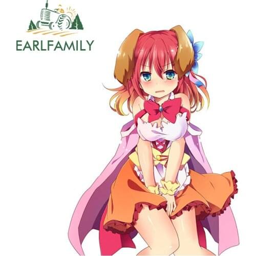 EARLFAMILY 13cm x 9.7cm for Sexy Anime Fox Girl Stephanie Dora Car Stickers Vinyl Fashionable Decals Scratch-Proof Car Label