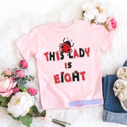 Happy Birthday Gift Beetle Train Cartoon Print Kids T Shirts Toddler Children Clothing Girls&Boys T-Shirts Harajuku Streetwear