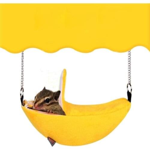 Banana Shape Pet Hamster Hammock Cage House Small Pet House Parrot Boat Shape Hammock Small Animal Bird Pet Supplies