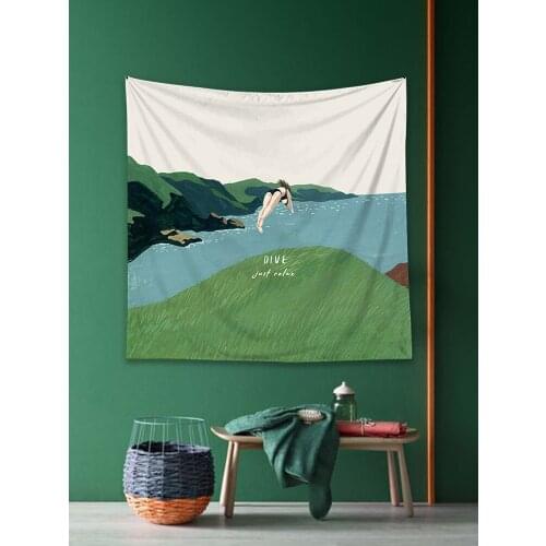 Tapestry Background Wall Decoration Bedroom Girl Walls Covering Photo Dormitory Renovation Bedside гобелен на стену Home Decor