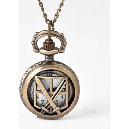 FOT pocket watch retro double knife hollow pattern steampunk retro complex quartz watch pocket watch chain gift mens pocket wat