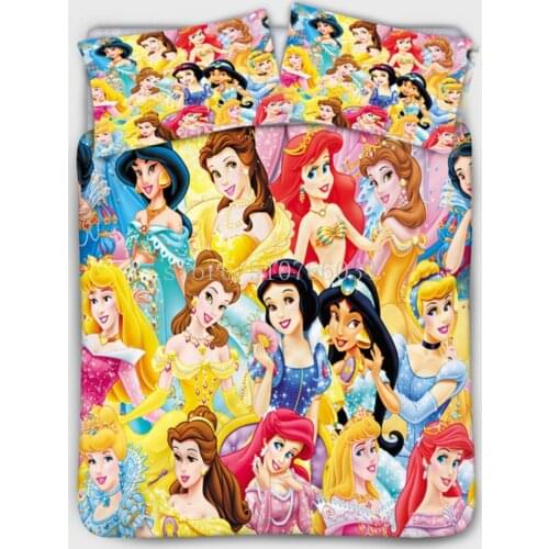 Disney Snow White Bedding Set Princess Single Double Queen King Size Duvet Cover Children Bedroom Comforter Bedding Sets Luxury
