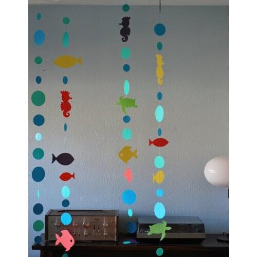 Lovely under the sea wedding banners birthday buntings kids nursery room party decorations garlands photobooth backdrops