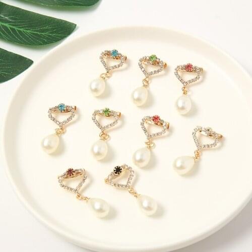 Fashion Glitter Rhinestone Brooches Heart Pins Womens Pin Brooch Jewelry Collar Clip 12 Pcs/ Lot