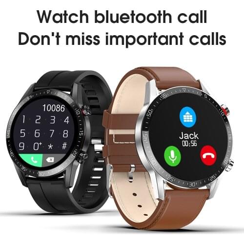 L13 Mens Business Smart Watch Bluetooth Call Music IP68 Waterproof ECG Pressure Heart Rate Fitness Tracker Sports Smartwatch