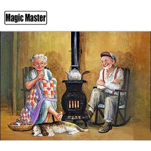 3D Diamond Painting "Old man" DIY Full Rhinestones Drill Cross-stitch Kits Square Round Diamond Embroidery