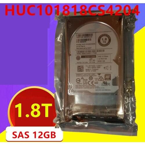 New HDD For Dell 1.8TB 2.5" SAS 12 Gb/s 128MB 10K For Internal Hard Disk For Enterprise Class HDD For VTHDD HUC101818CS4204