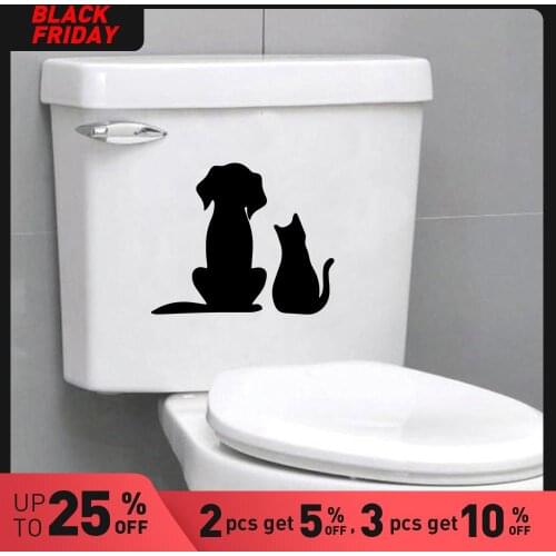 NEW Dog Art Sticker Waterproof Wall Stickers For WC Room Decor Wall Art Sticker Murals