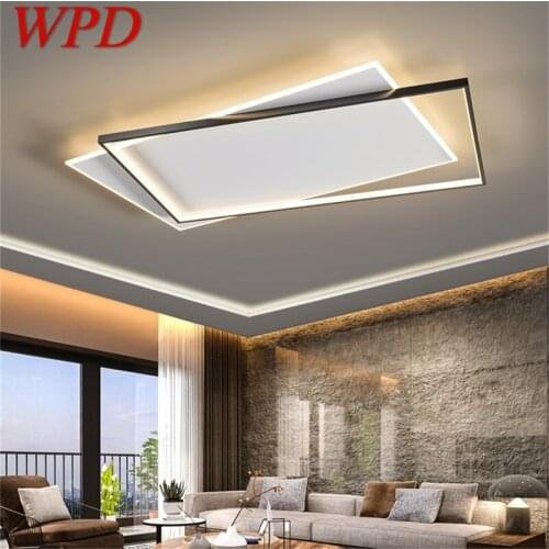 WPD Nordic Ceiling Light Contemporary Rectangle Lamp Fixtures LED 3 Colors Home For Living Dining Room