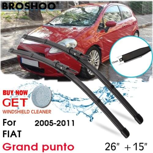 Car Wiper Blade Front Window Windscreen Windshield Wipers Blade Auto Accessories For FIAT Grand punto 26''+15'' 2005-2011