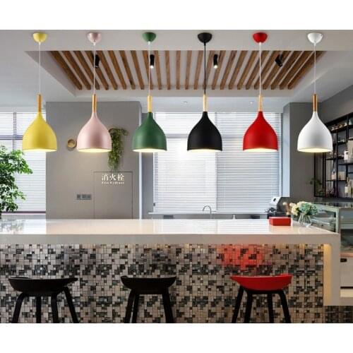 Modern Pendant Lamp Nordic Pendant Light for Dinning Room Restaurant Bedroom LED Hanging Lamp E27 Aluminum LED Night Lighting
