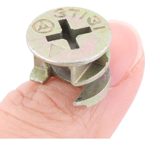 Uxcell Furniture 15mm Diameter 11.5mm Overall Height Metal Cross Head Cabinet Connect Cam Fittings Copper Tone 10pcs Hot Sale