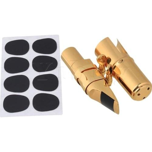 Yibuy Tenor Saxophone Mouthpiece 7C B-flat & Mouthpiece 0.5mm Cushions Pads