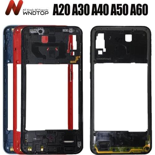 For Samsung Galaxy A20 A30 A40 A50 A60 Middle Frame A205F A305F A405F A505F A606F Middle Frame Bezel Middle Plate Replacement