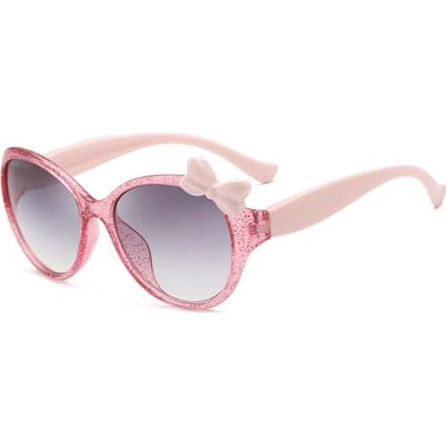 1Box 24pairs Mixed color Round Baby Girl Bow Kids Small Cute Black Pink Children Sunglasses Sun Glasses KS031