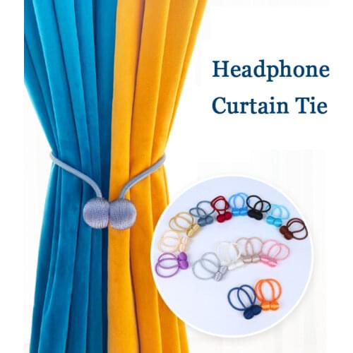 Pearl magnetic bead curtain buckle decoration accessories tie clip buckle hook back household rod rope decoration jewelry frame