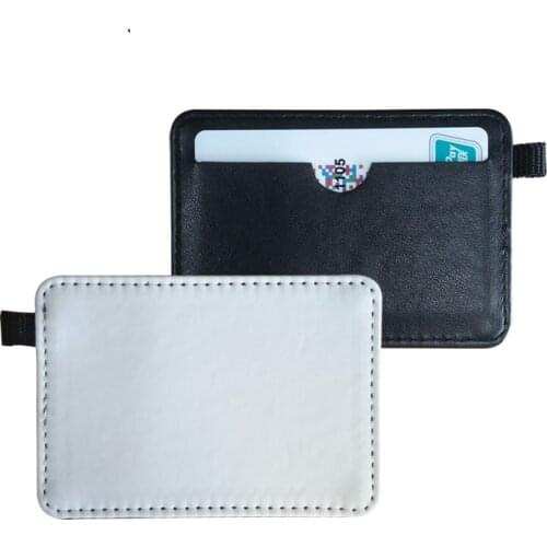 10pcs/lot Blank Sublimation Leather Card Bag Holder for Hot transfer Printing Leather Blank consumables DIY 7x11cm