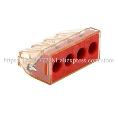 10/20pcs PCT-104D Plug type clamp General purpose wire connector 4 pole fast connector PA66 cable Terminal Connector automotive