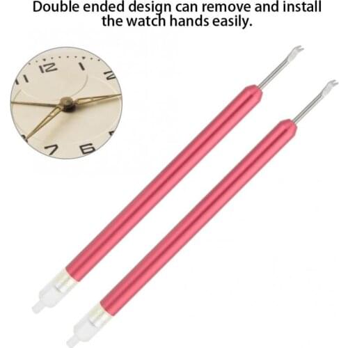 2pcs Metal Precision Watch Hand Remover Double-Ended Watch Hands Press Setting Fitting Removing Pin Replace Watch Repair Tools