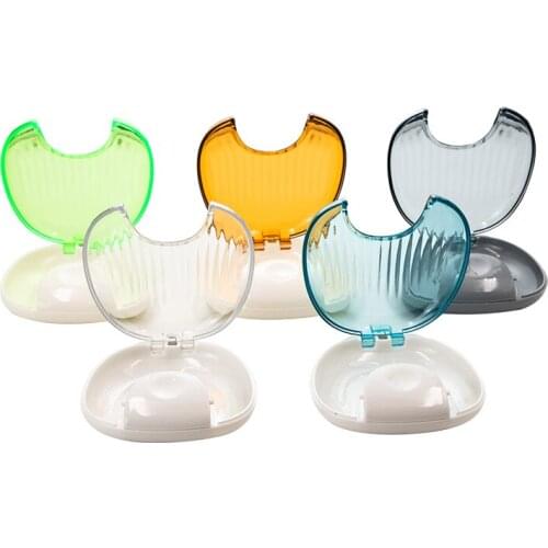 5pcs Dental Orthodontic Retainer Case Denture Storage Brace Lingual Box Container 5Colors