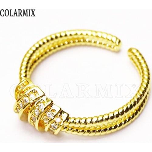 8 piece Metal Spiral rings Open rings Simple jewelry Rings jewelry rings Gold color rings Gift for women jewelry Gift 513268