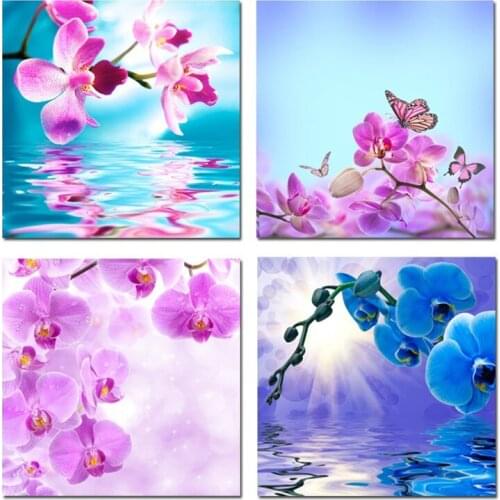 5D DIY Diamond Painting "butterfly orchid"diamond Embroidery Cross Stitch Rhinestone diamond Mosaic puzzle Painting Home Decor