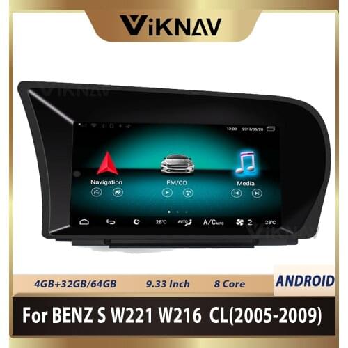 Android 9.0 Car Radio Auto Player For-Benz S W221 W216 CL 2005-2009 Carplay Multimedia Vedio GPS Navigation