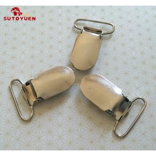 DHL Free shipping 1 inch 2.5CM Metal Suspender Paci Pacifier Clips Baby Soother Holder Clips Lead Free 350 pcs/lot