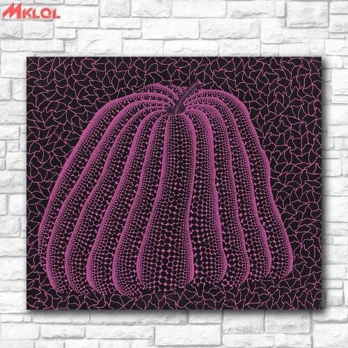 Free Shipping Wall Art Kusama Yayoi PUMPKIN II Painting For Living Room Home Decoration Oil Painting On Canvas Wall Painting