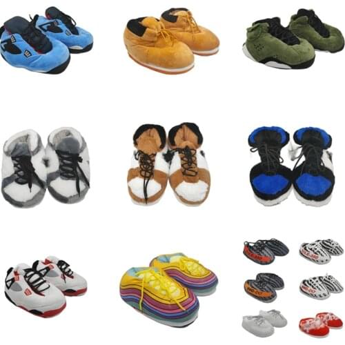 Big Plush Sneaker Slippers Soft Couple Slide Comfy Winter Shoes Women And Man Chaussons Maison Zapatillas Casa Hombre Pantoufles