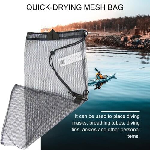 Quick Dry Swim Bag Dive Equipment Drawstring Type for Water Sports Snorkelling Equipment Mask Snorkel Flippers Packing Net Bag