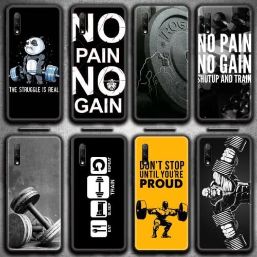 Bodybuilding Gym Fitness Equipment Phone Case For Huawei Nova 6se 7 7pro 7se honor 7A 8A 7C 9C Play